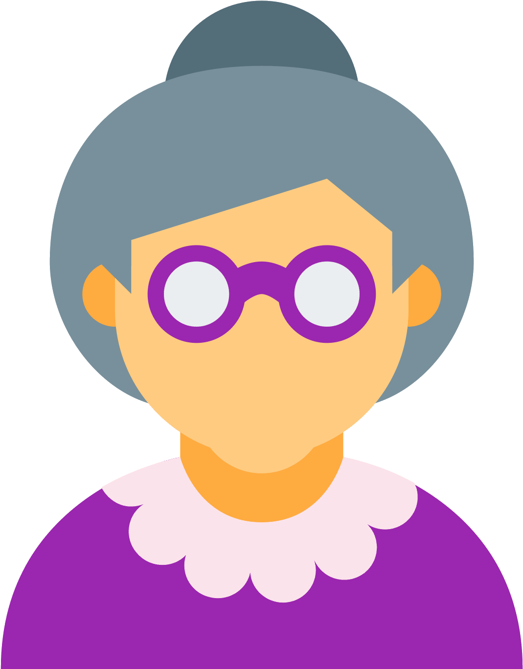Woman Computer Old Age Icons Png Free Photo Clipart - Old Woman Icon (1600x1600), Png Download