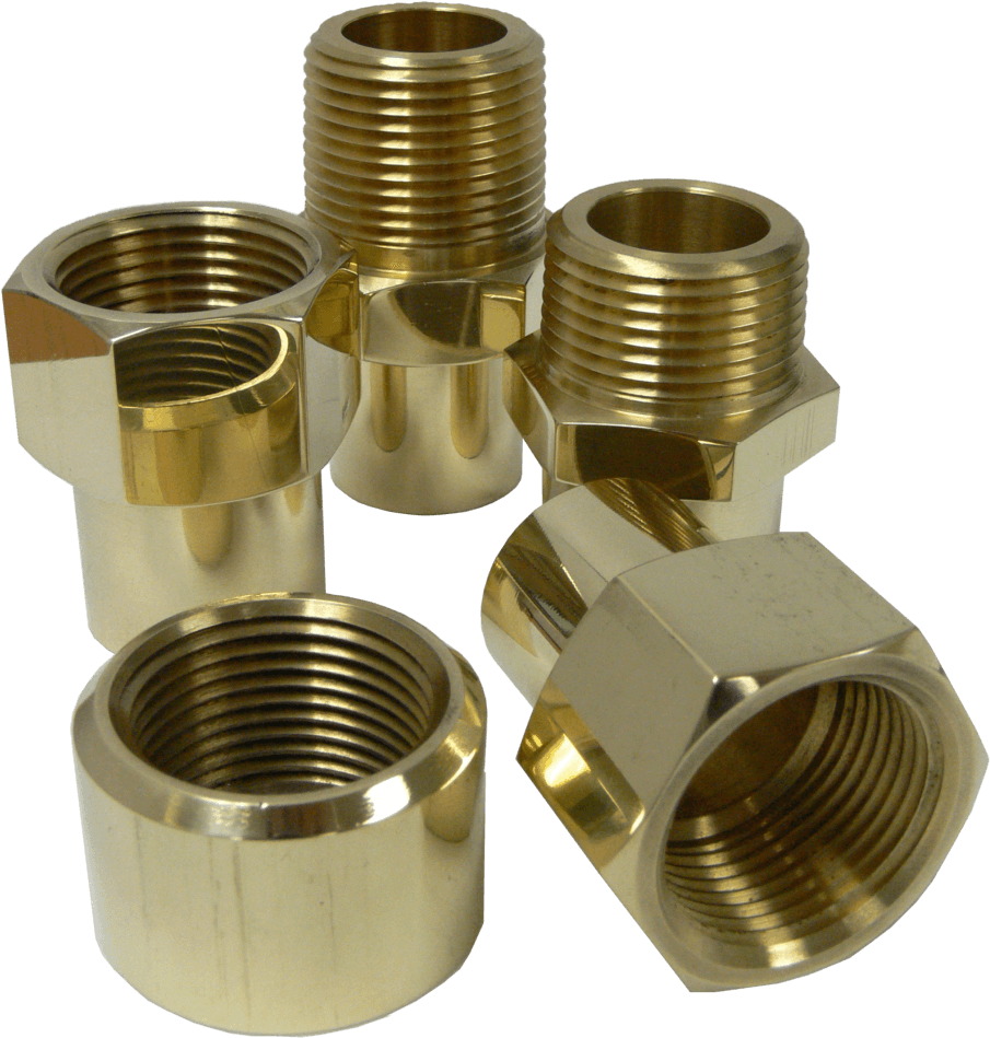 Brass Tube To Pipe Adapters - Nipple (940x1024), Png Download