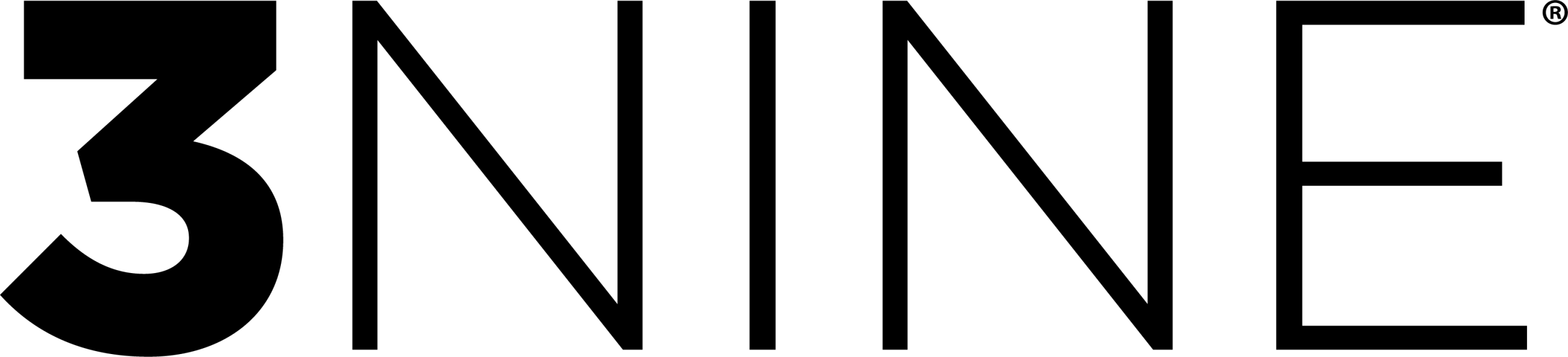 3nine Logo - Black - 3nine Logo (2635x600), Png Download