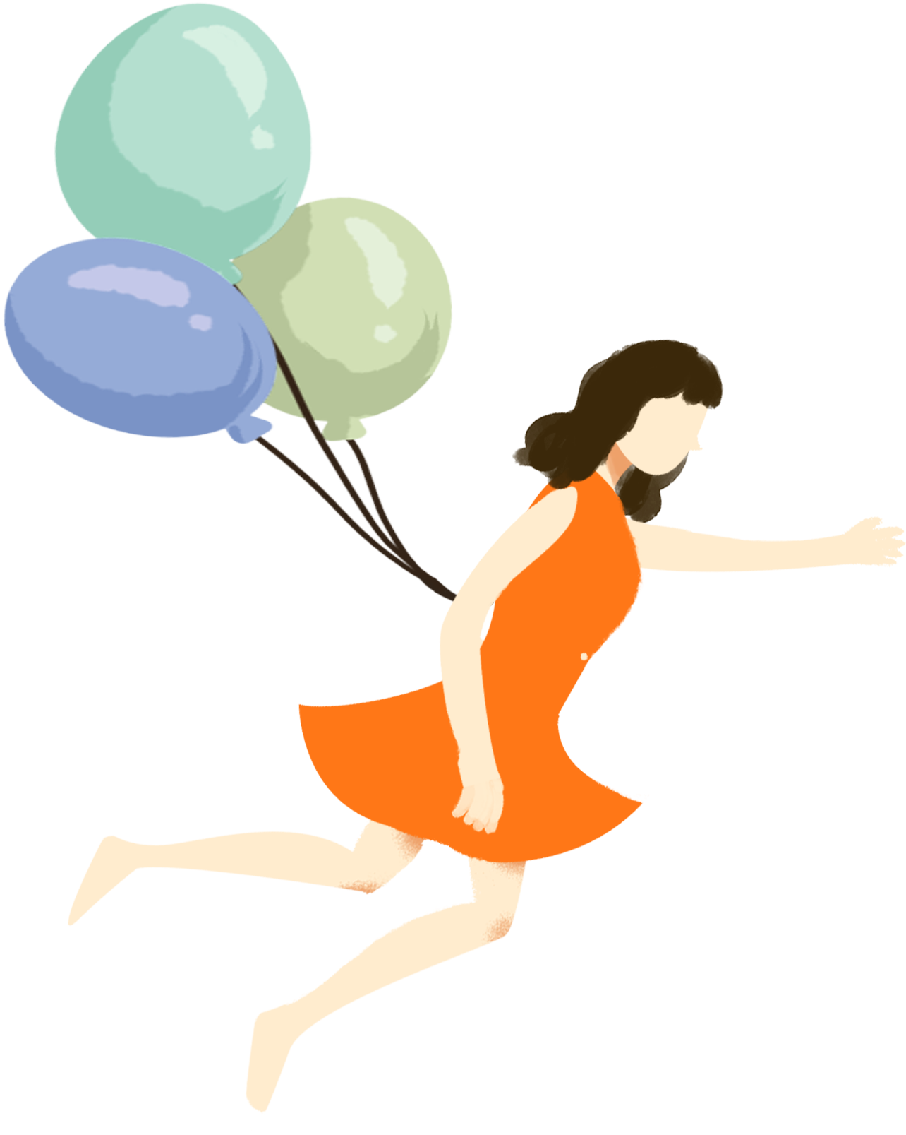 Cartoon Fresh Girl Person Png And Psd - Illustration (2000x2000), Png Download