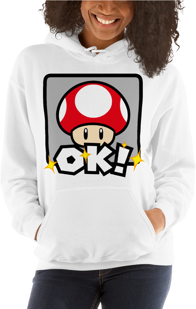 Toad The Citizen Of The Mushroom Kingdom Of Super Mario - Sweatshirt (1000x1000), Png Download