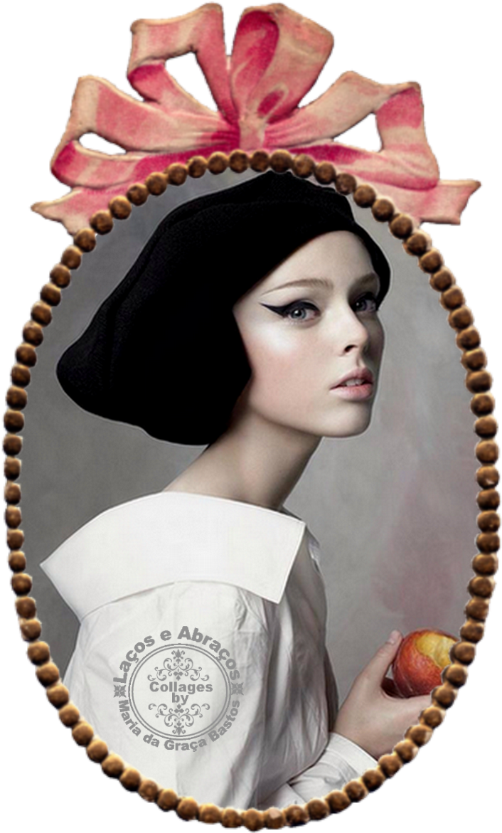 Moldura Oval - Steven Meisel Coco Rocha (800x1233), Png Download