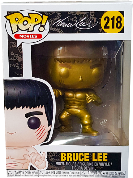 Bruce Lee (gold) Exclusive Pop Vinyl Figure - Bruce Lee Funko Pop Bait (600x600), Png Download