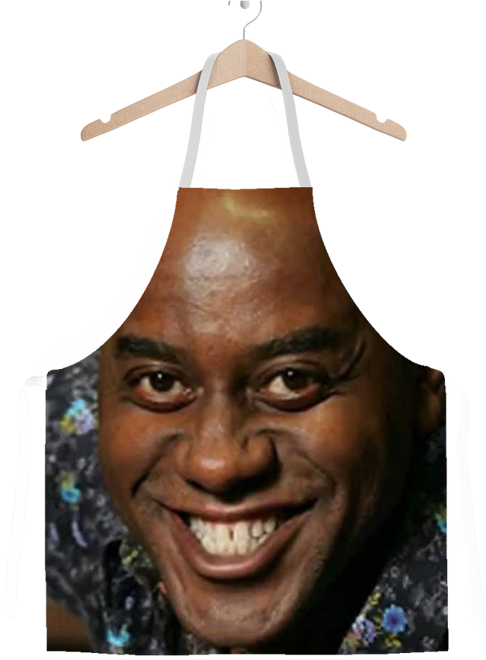 Ainsley Harriott Classic Sublimation Adult Apron - Creepy Black Man Smiling (1024x1024), Png Download