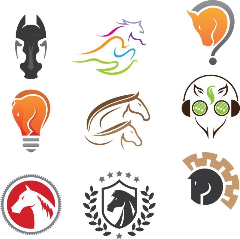 Logo Horse Vector Design Download Free Image - Logo (800x797), Png Download