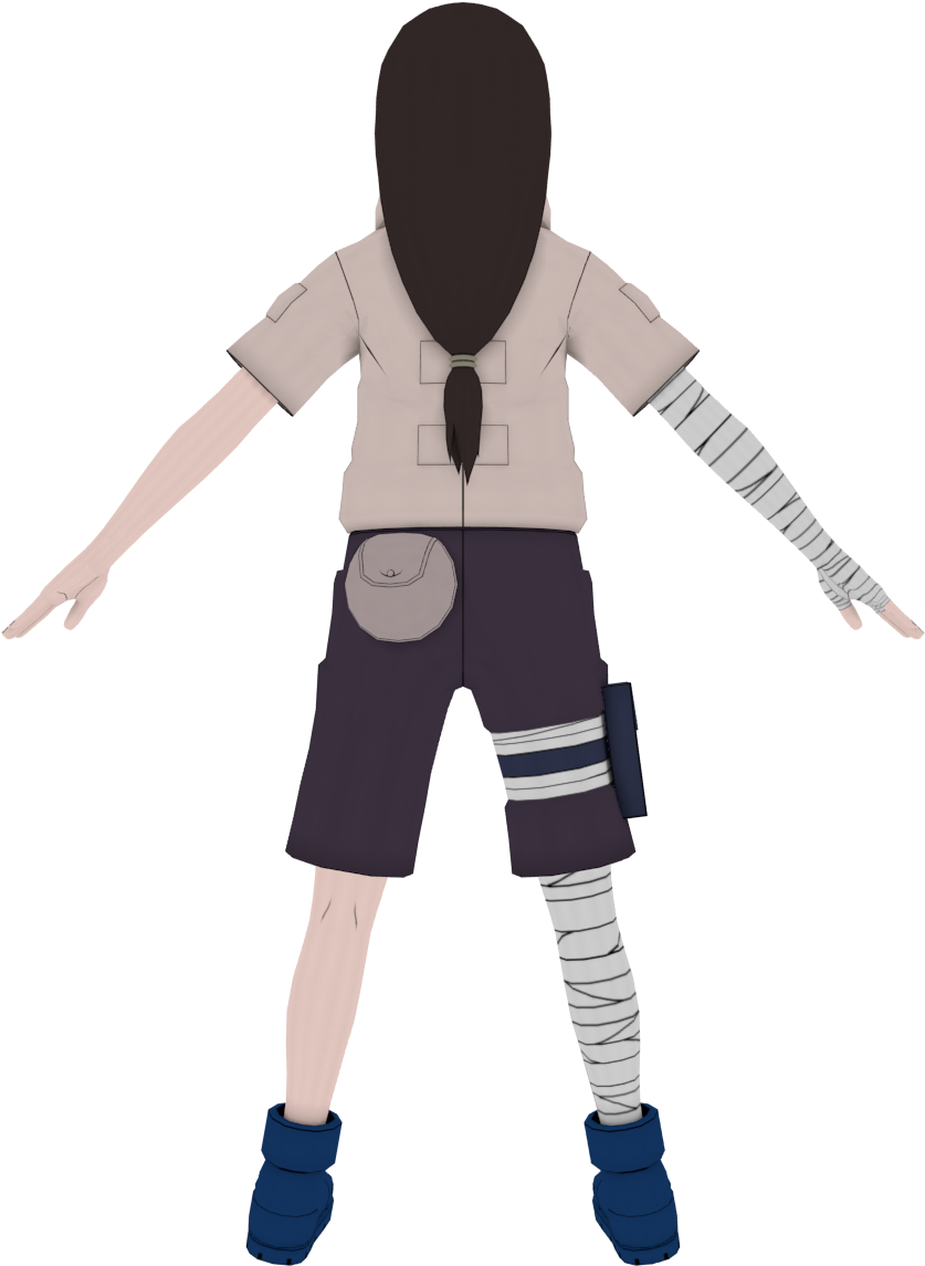 Neji Hyūga, Child - Hinata Back (1200x1200), Png Download