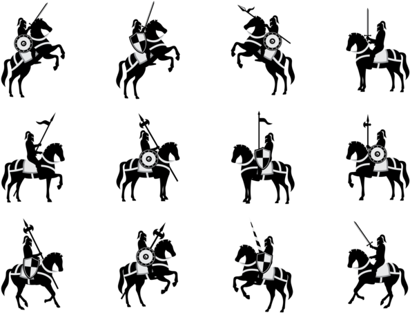 Cavalry Silhouettes Vector - Silueta Caballeria (700x490), Png Download
