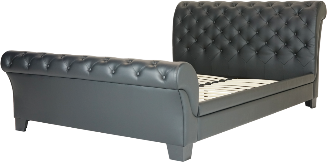 Dimond Black 'queen' Sized Bed - Studio Couch (1200x1200), Png Download