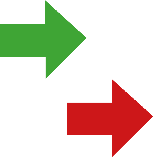 Flexible Vinyl Red And Green Arrows - Download (600x600), Png Download