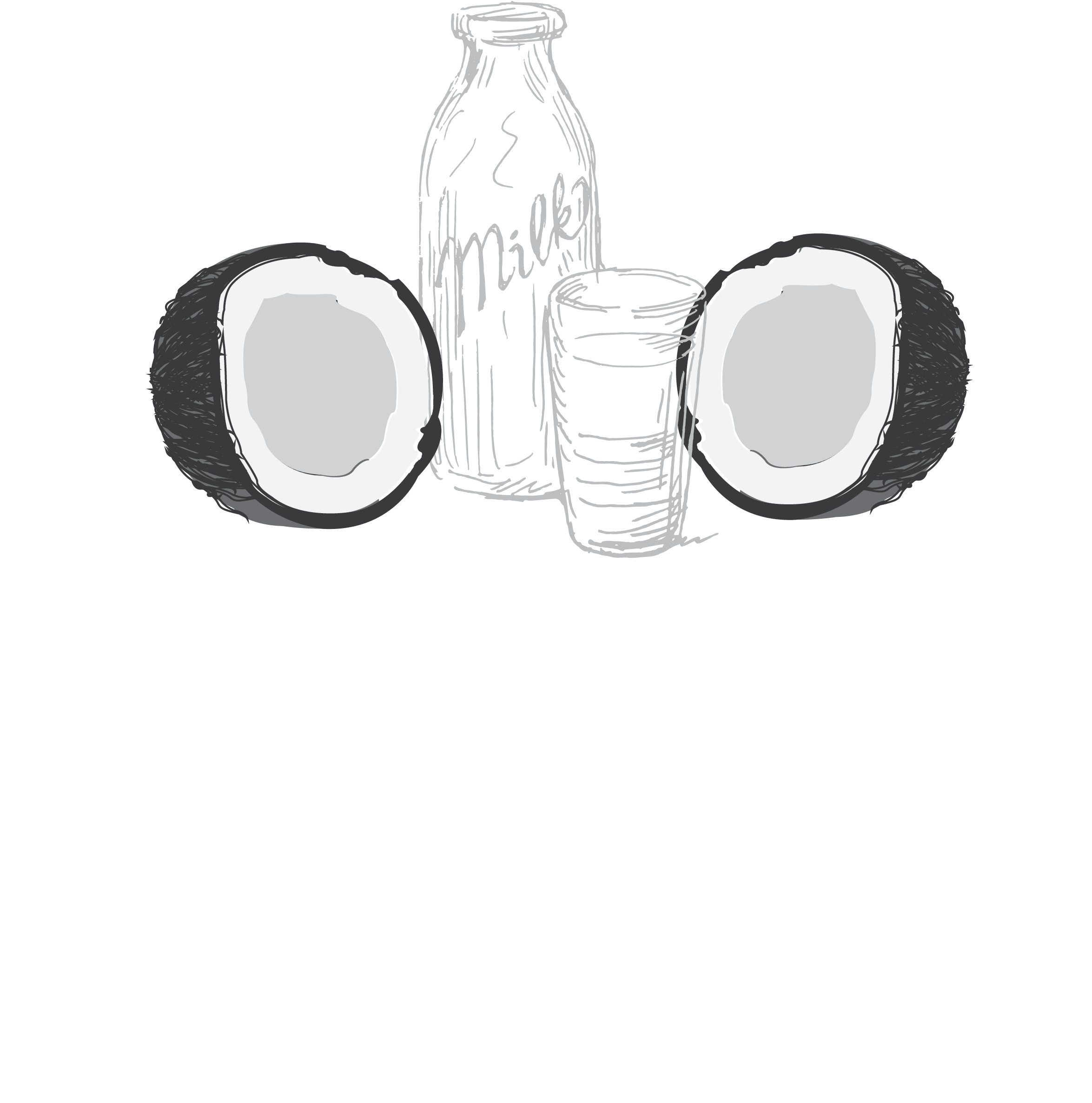 Coconut Milk - Glass Bottle (2500x2500), Png Download