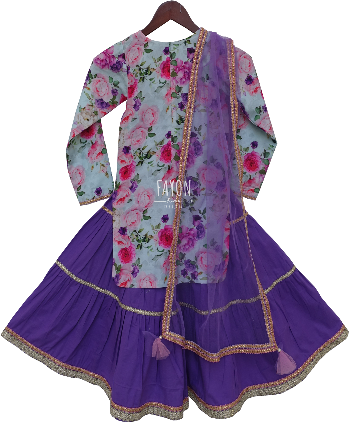 Load Image Into Gallery Viewer, Girls Blue Cotton Printed - Ruffle (1448x2048), Png Download