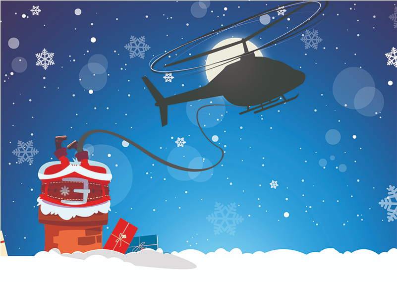 Charity Christmas Cards When Santa Got Stuck In The - Illustration (800x800), Png Download