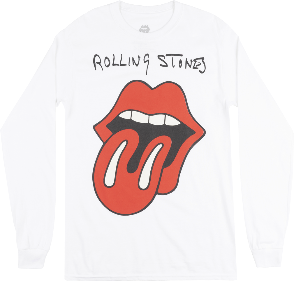 The Rolling Stones Tounge Long Sleeve Shirt Forty Licks - Long-sleeved T-shirt (1058x1000), Png Download