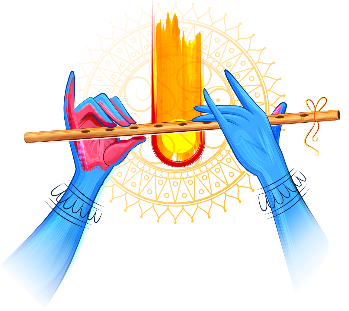 Download - Janmashtami New (1371x1371), Png Download
