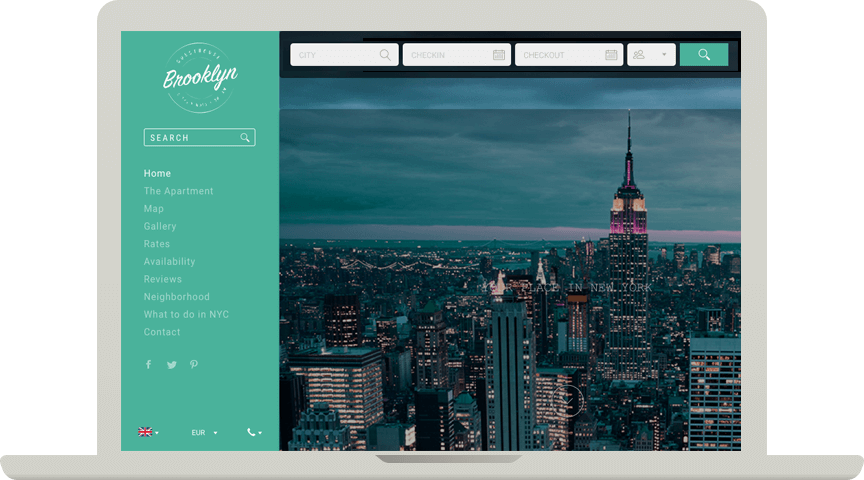 Vacation Rental Web Design - Rental Website Designs (864x480), Png Download