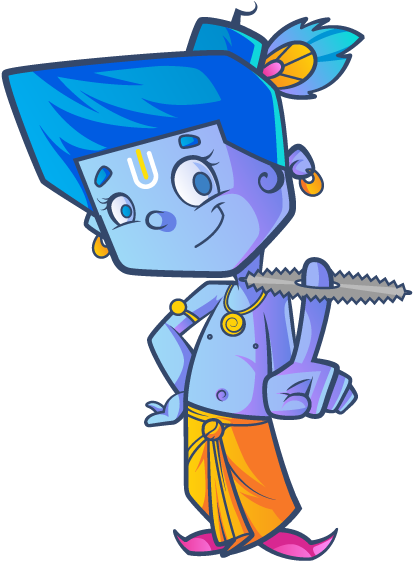 Krishna - Little Krishna Photo Hd Cartoon (618x618), Png Download