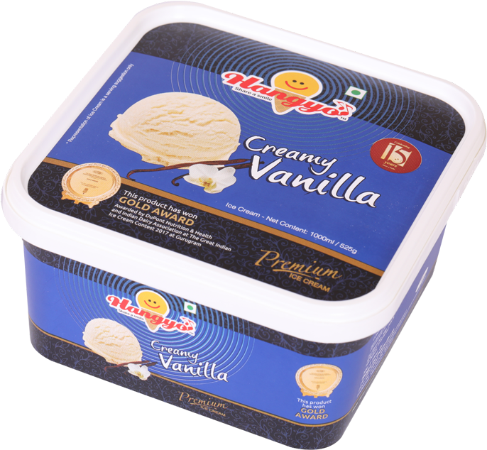 Hangyo-creamy Vanilla - Vanilla Ice Cream (709x1181), Png Download