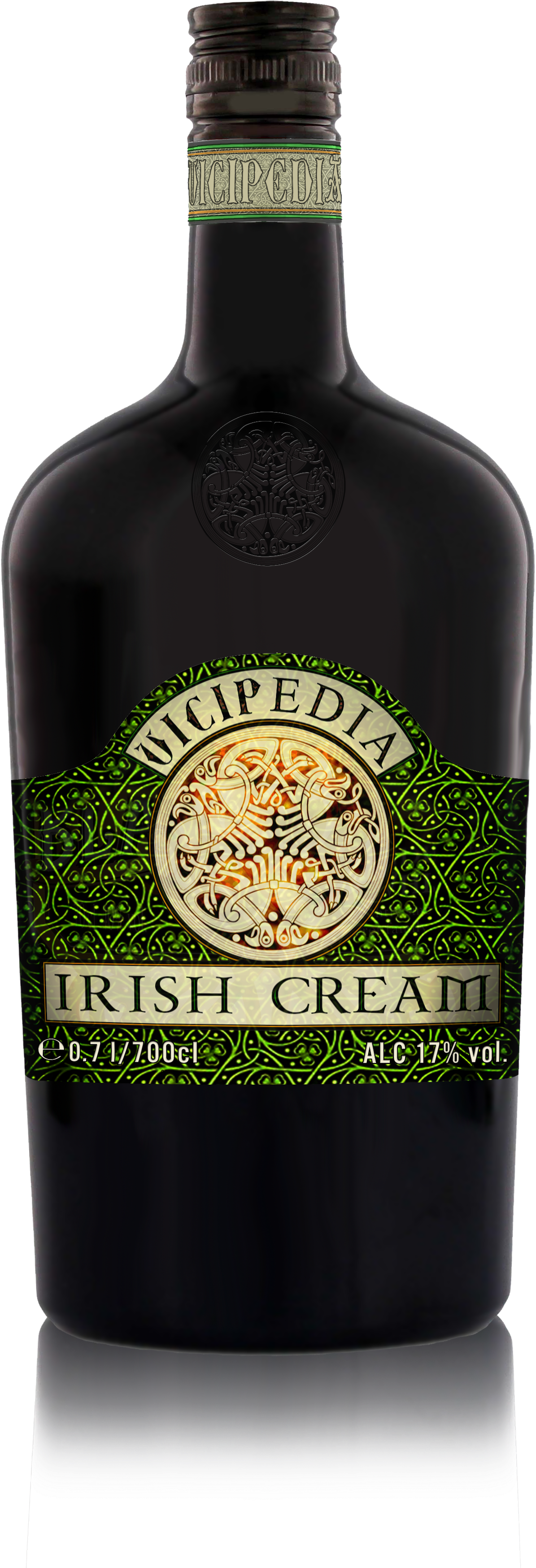 Wikipedia Irish Cream Bottle - Glass Bottle (1500x3581), Png Download