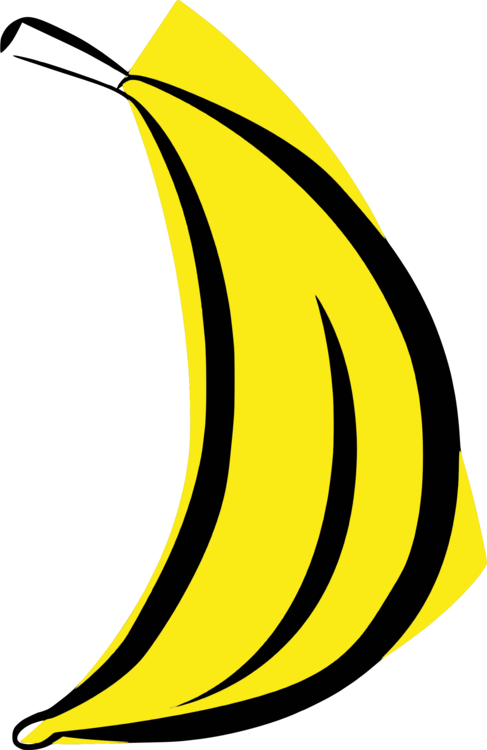 Yellow Leaf Line Black Special Olympics Area M - Banana (487x750), Png Download