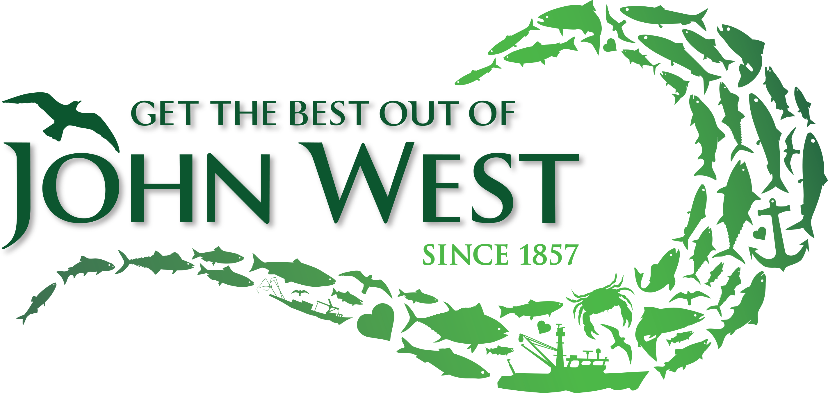 John West Logo Strap W Fish - John West Foods Logo (2854x1352), Png Download