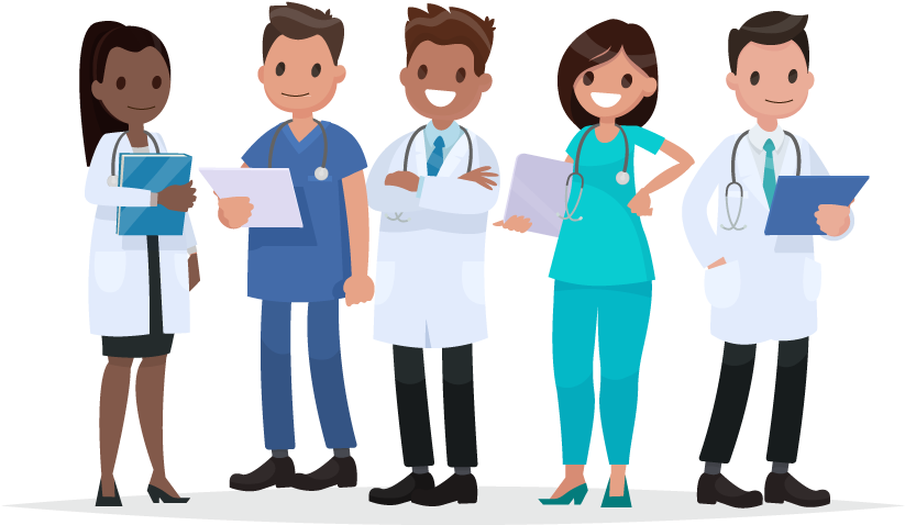 Cartoon Business People - Different Professions Jobs Illustration (823x478), Png Download