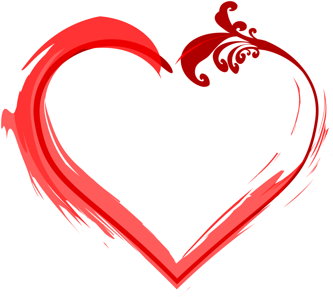 Wedding, Heart Love Sign Red Holiday Postcard Desig - Wife Good Morning Love (1162x1034), Png Download