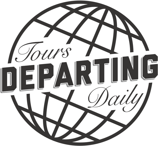 A Redesigned Globe Logo For Tours Departing Daily By - Illustration (750x750), Png Download