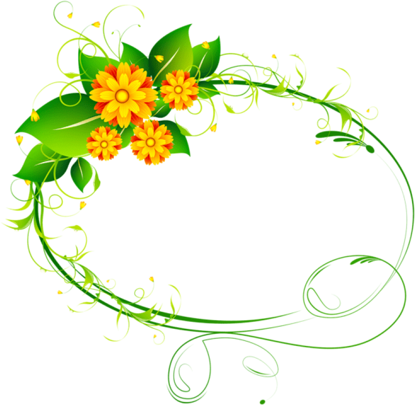 Free Png Download Floral Oval Decor Png Clip-art Clipart - Frame Floral Oval Png (850x829), Png Download