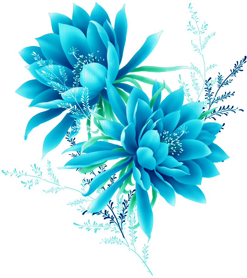 Blue Flower Effect Element Flowers Pixel Clipart - Png Effect Flower (808x912), Png Download