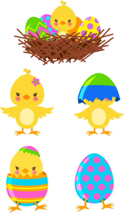 Free Png Download Easter Chicks Set Png Images Background - Easter Chick Clipart Free (480x775), Png Download