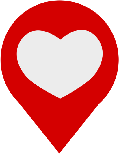 Heart Computer Icons Download Symbol Love - Heart Location Clipart Png (750x750), Png Download