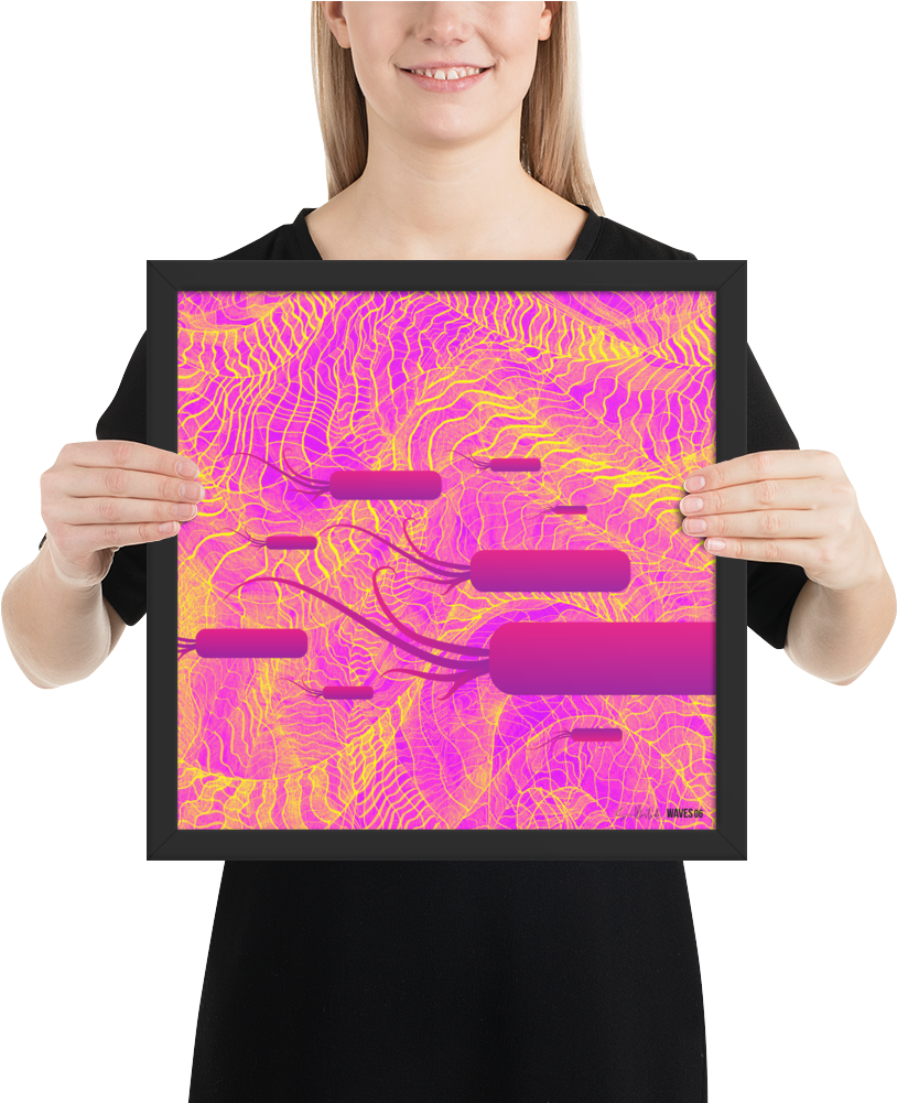 Waves-06 Mockup Person Person - Poster (1000x1000), Png Download