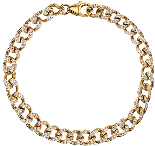 Perfect Diamond Curb Link Bracelet - Tiffany K 金 手鍊 (750x750), Png Download