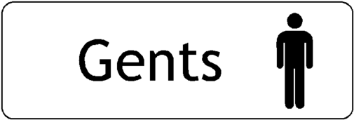 Gents Toilets Door Sign - Graphics (600x600), Png Download