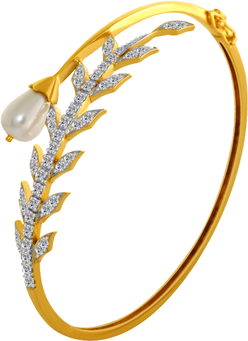 10kt Yellow Gold Bangle - Pc Chandra Jewellers Bracelet Collection With Price (1000x1000), Png Download
