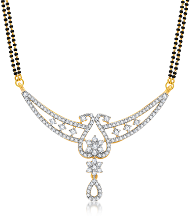 Diamond Mangalsutra Design (700x791), Png Download