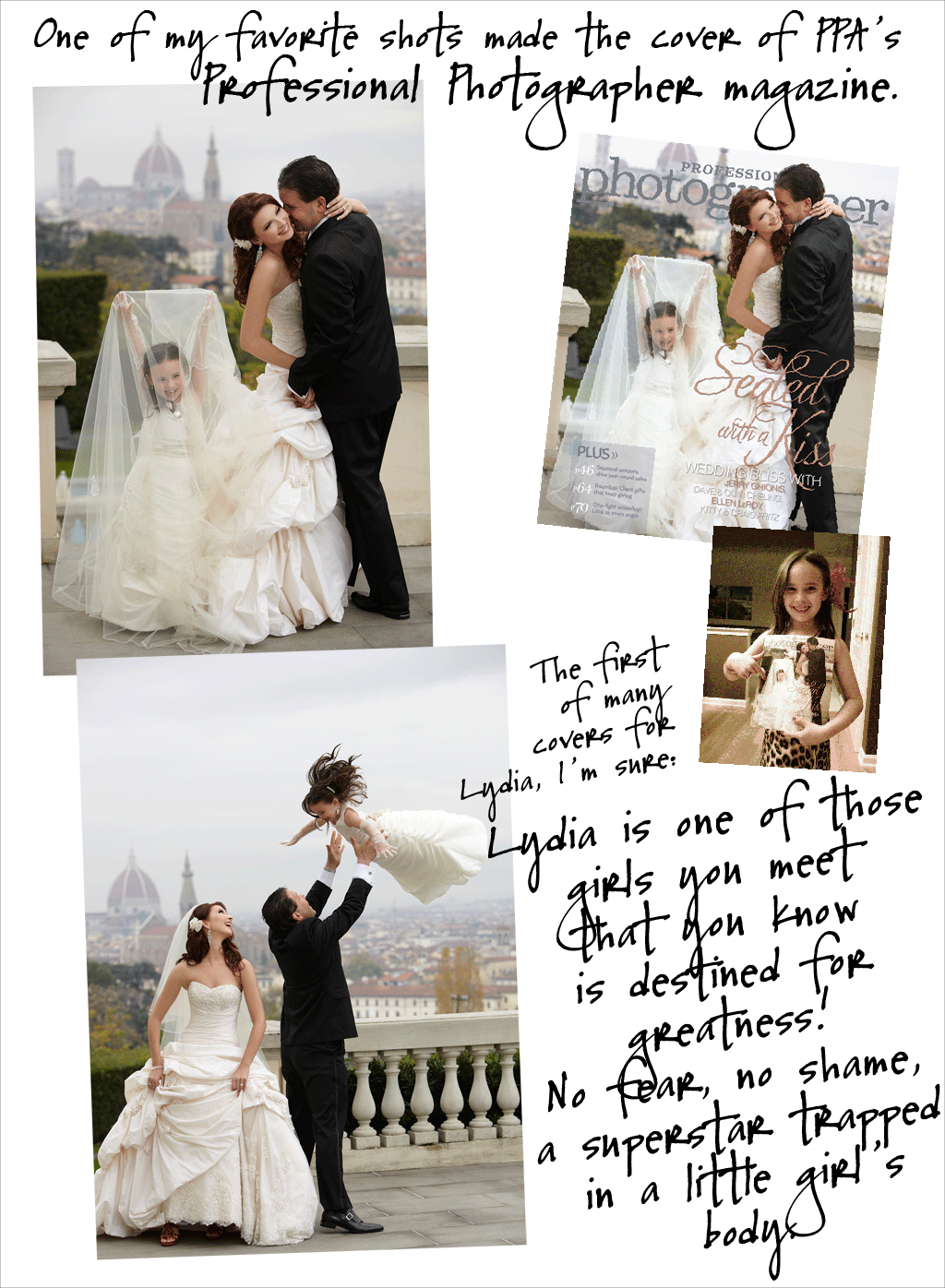 Bride & Groom With Daughter - Wedding Reception (1024x1396), Png Download