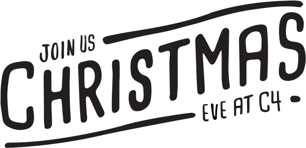 C4 Christmas 2017 Web Join Us - Monochrome (1000x513), Png Download