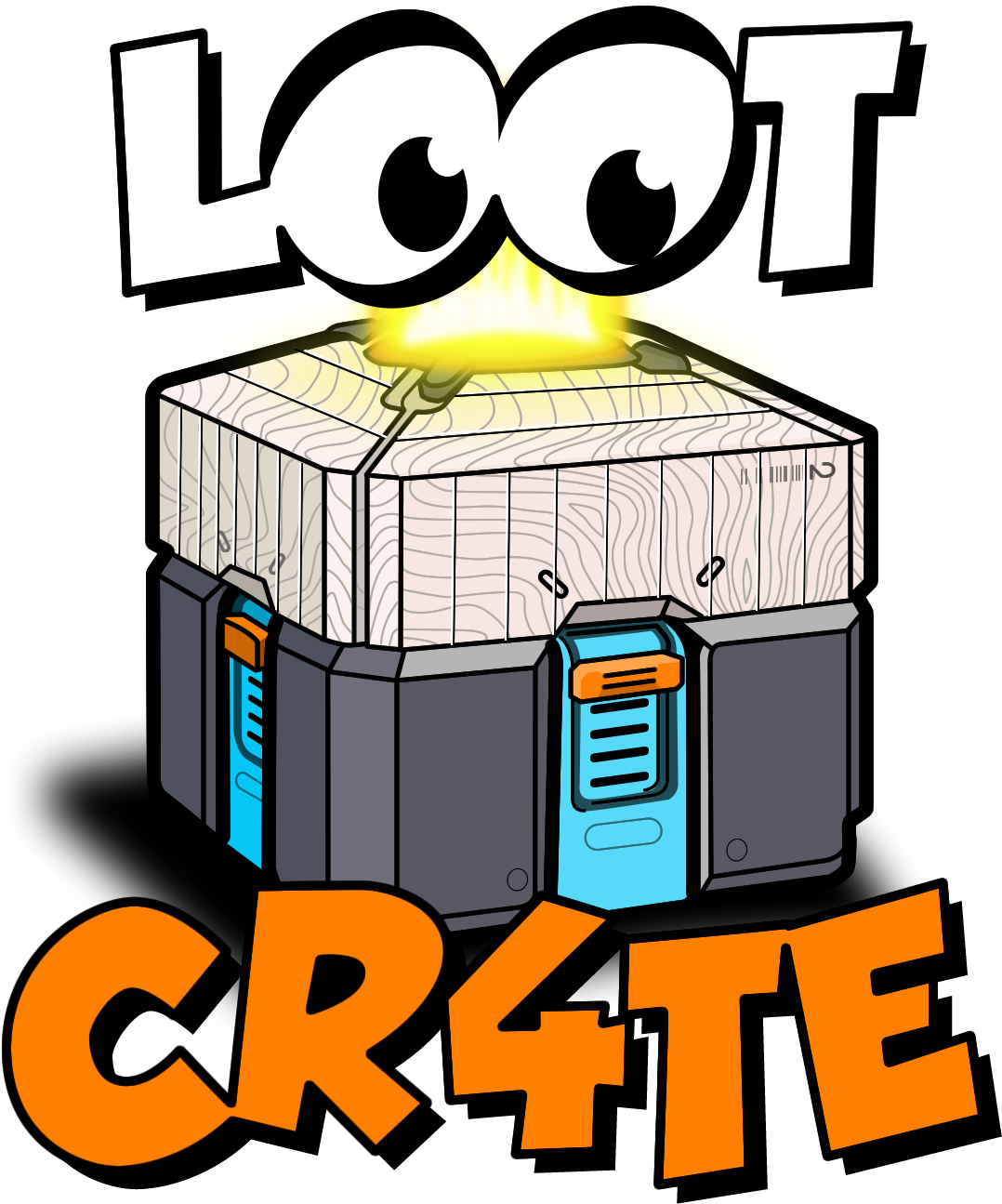 Loot Cr4te Logo (1300x1400), Png Download