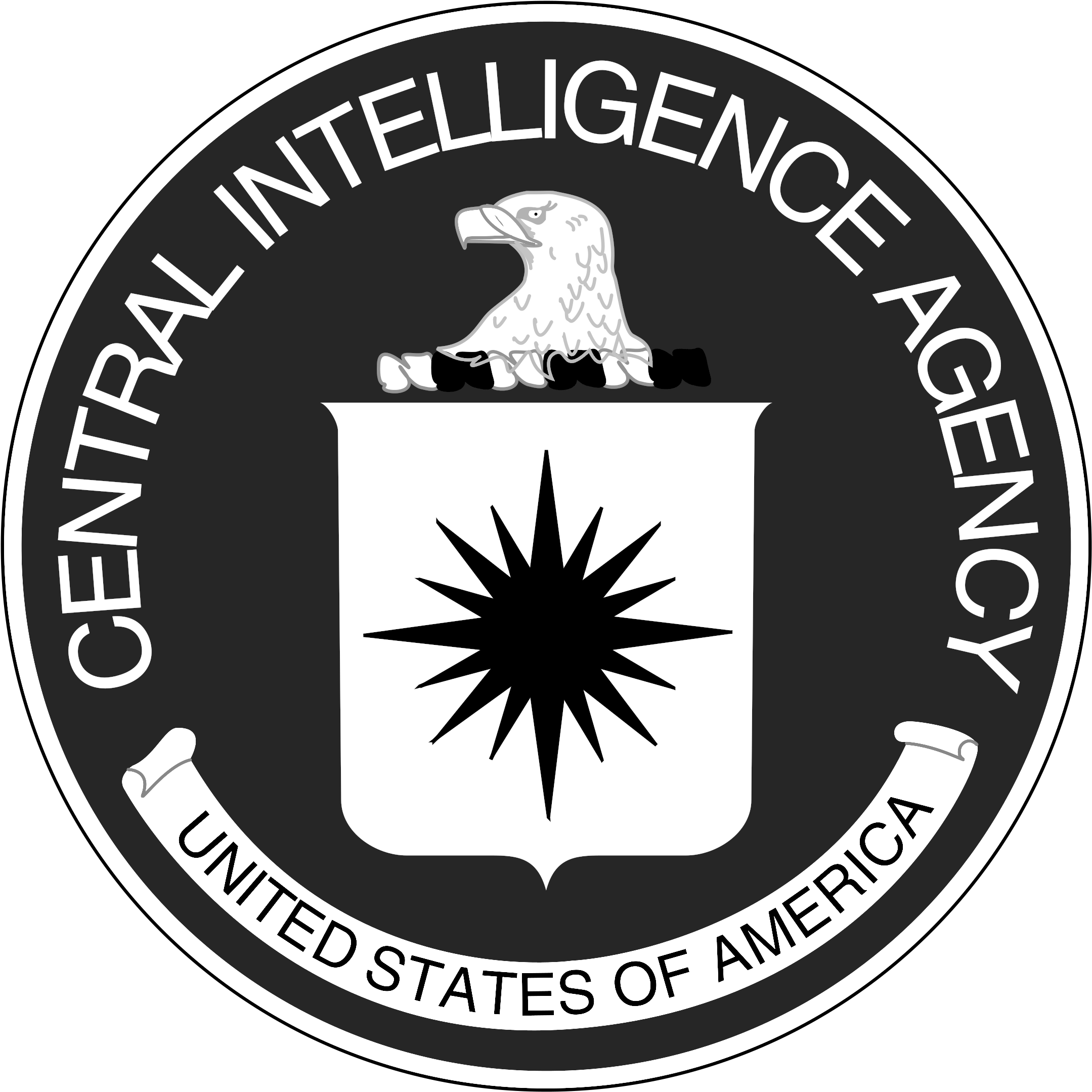 Cia Logo Black And White - Central Intelligence Agency (cia) (2400x2400), Png Download