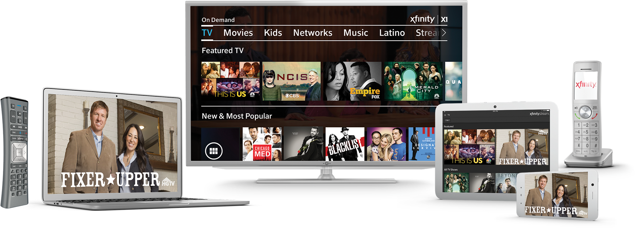 Fixer Upper Available At Xfinity (2200x871), Png Download