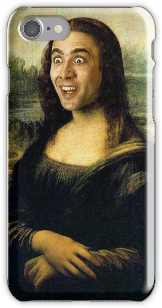Nicholas Cage Mona Lisa Iphone 7 Snap Case - Face Swap Nicholas Cage (750x1000), Png Download