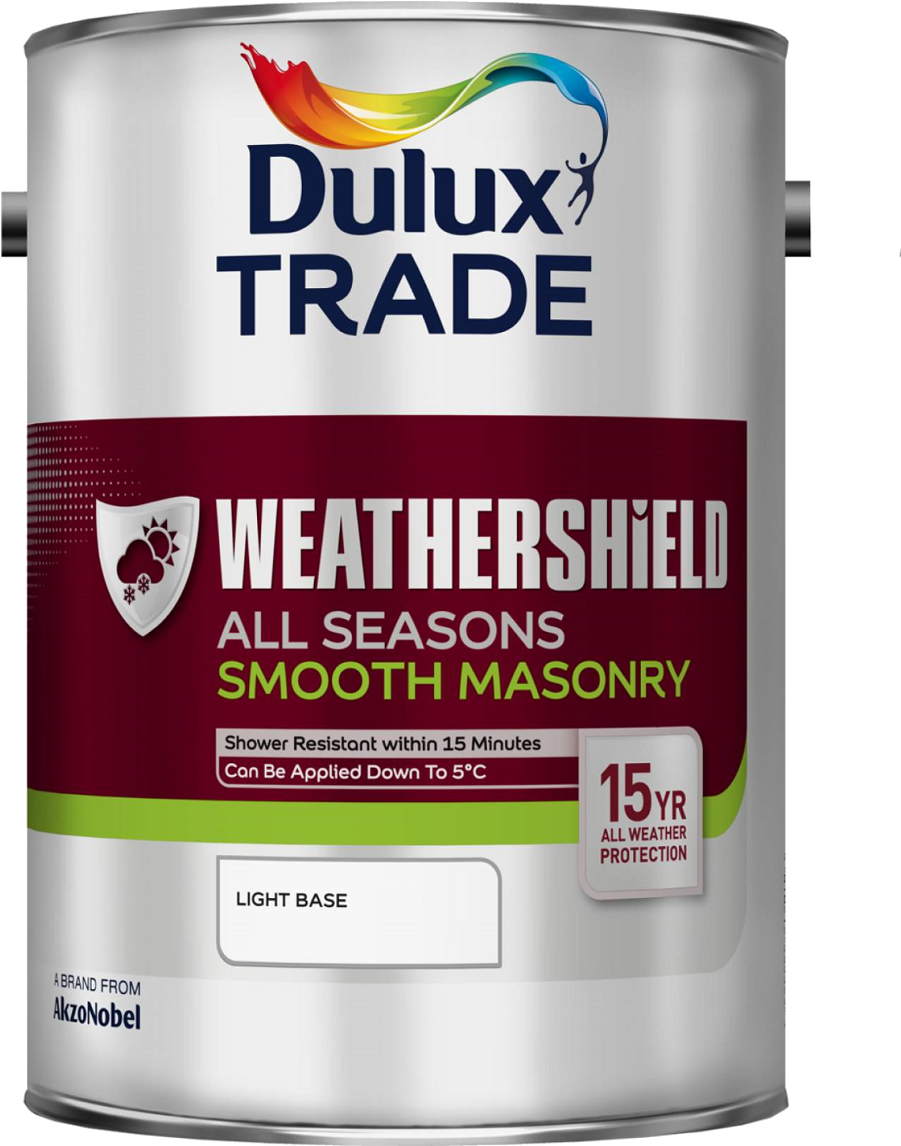 Dulux Trade Weathershield Smooth Masonry Paint (1256x1256), Png Download