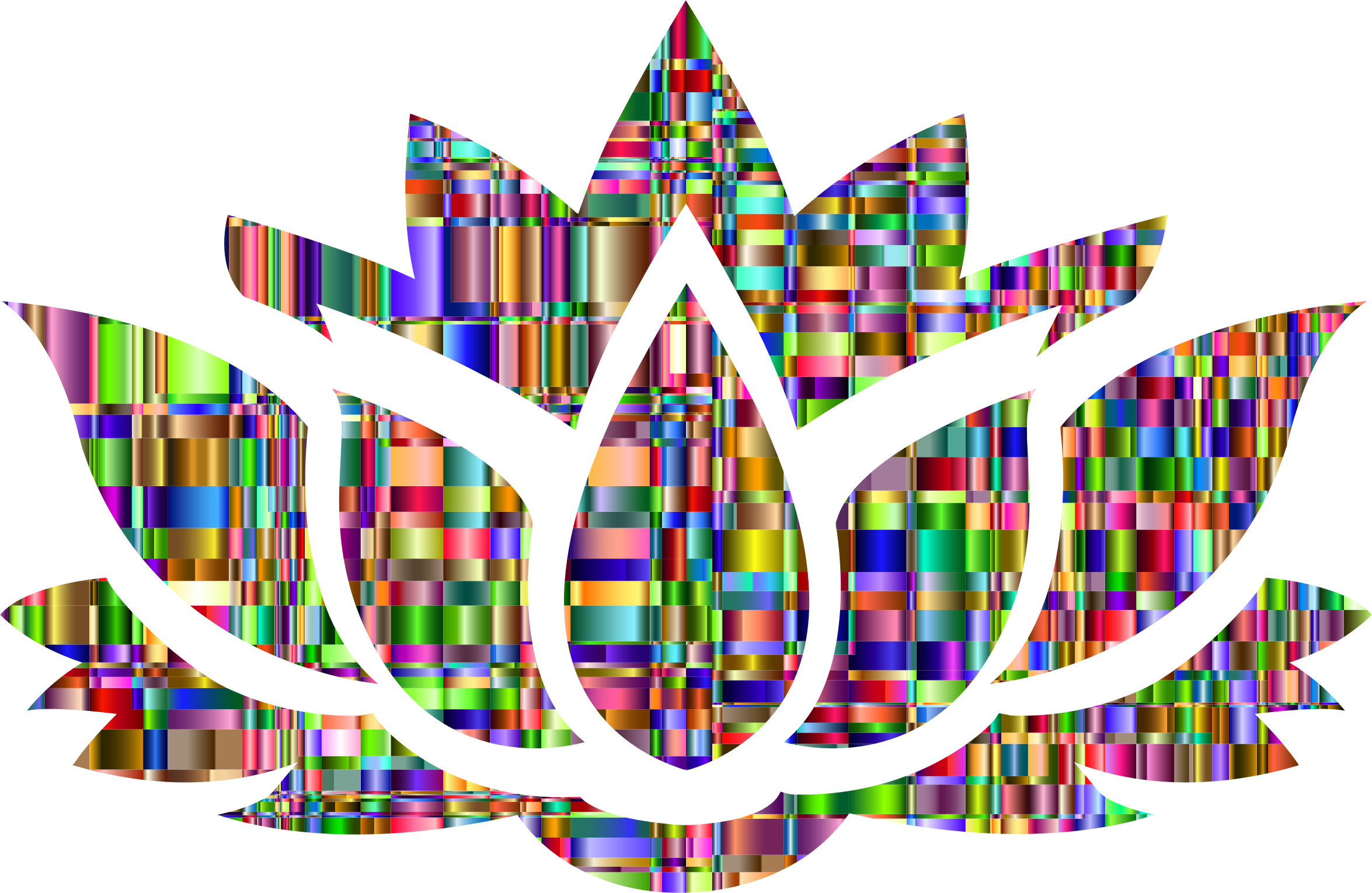 Squares Clipart Transparent - Lotus Drawing (2350x1530), Png Download