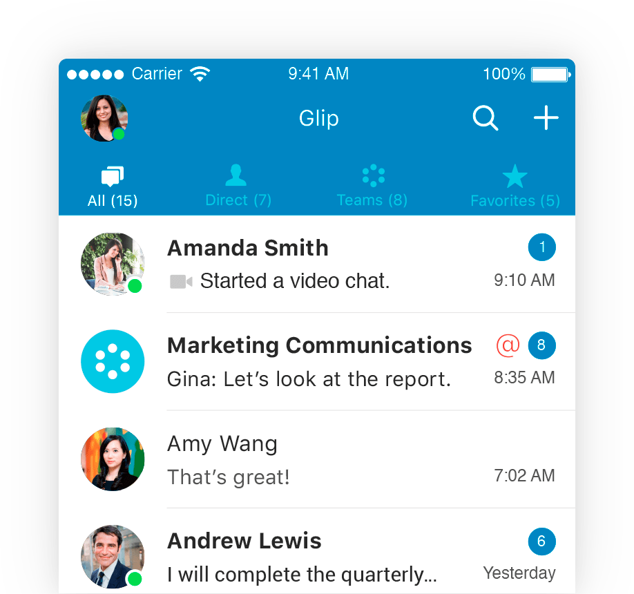 Team Messaging, Perfected - Glip, Inc. (918x860), Png Download