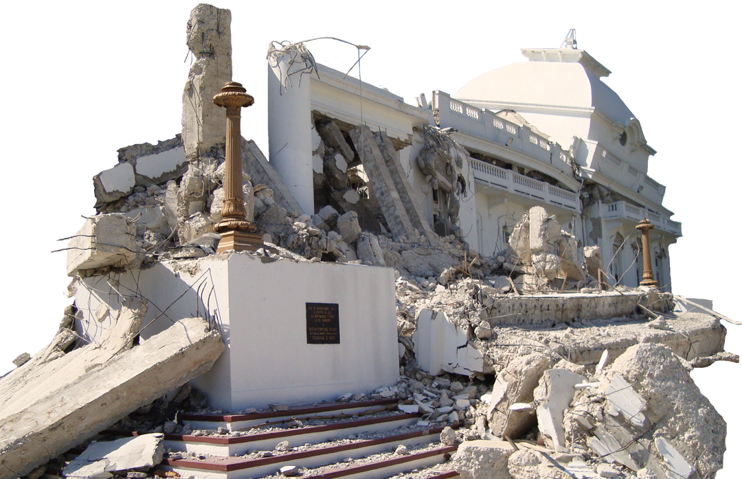 On January 12th, 2010 The Earthquake Hit Haiti - Ruins (1080x698), Png Download