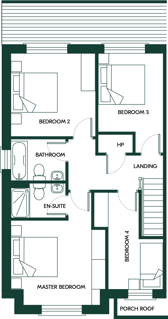 4 Bed Semi Detached - Floor Plan (800x1200), Png Download