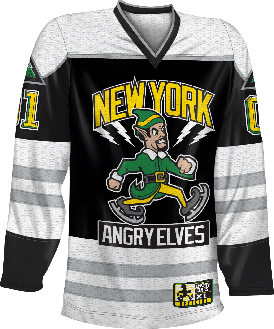 Elf Movie Miles Finch New York Angry Elves Hockey Jersey - Sports Jersey (1159x1389), Png Download