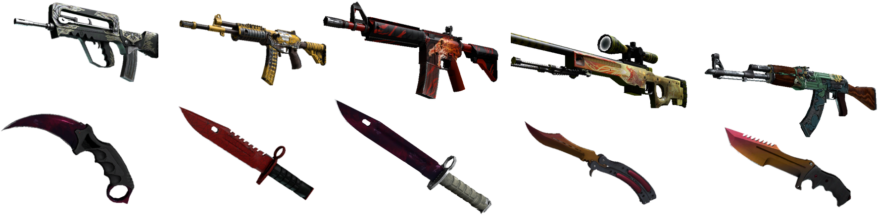 Assault Rifle (1821x510), Png Download