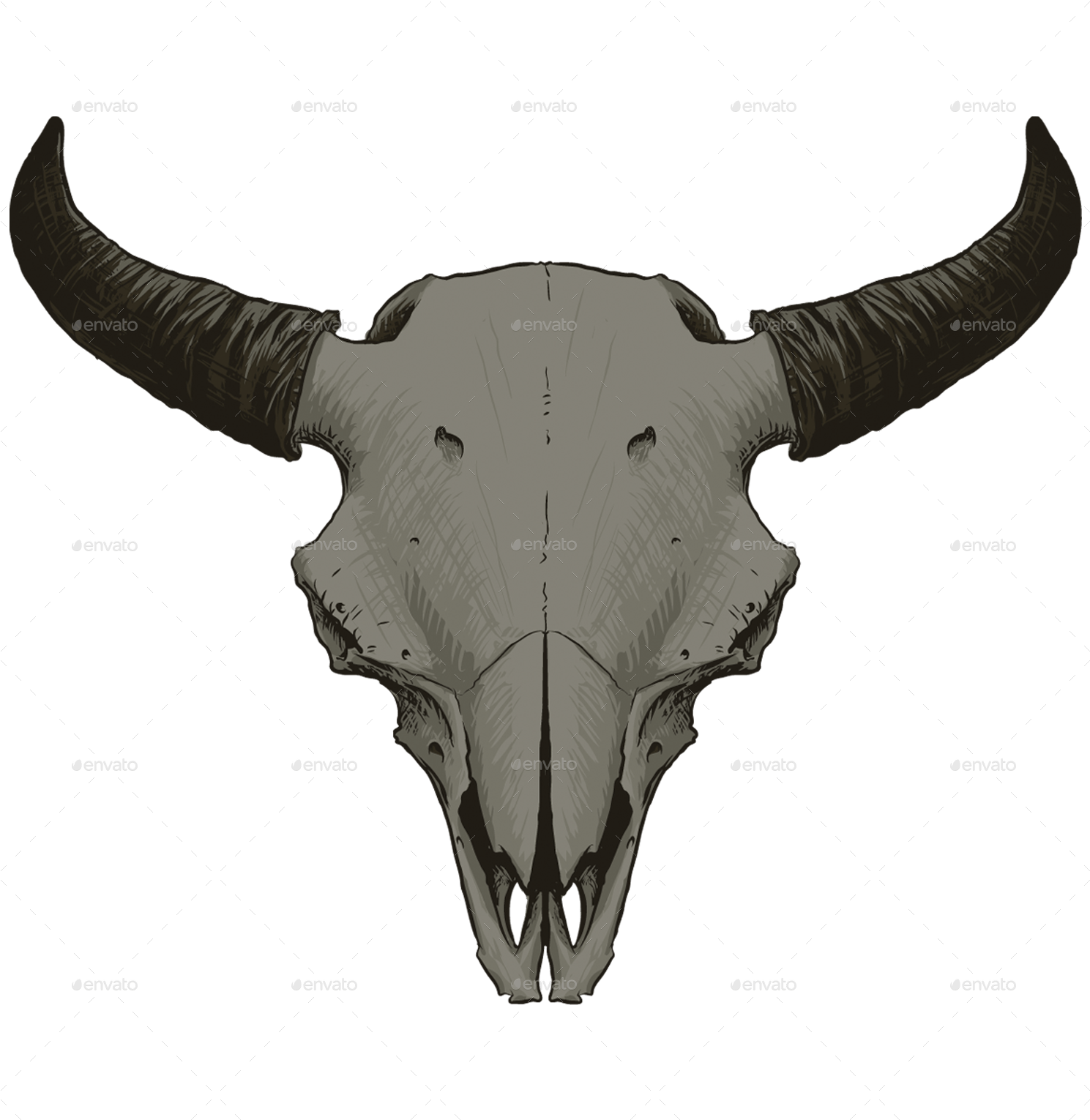 Transparent Goat Head Skull - Skull (1500x1542), Png Download